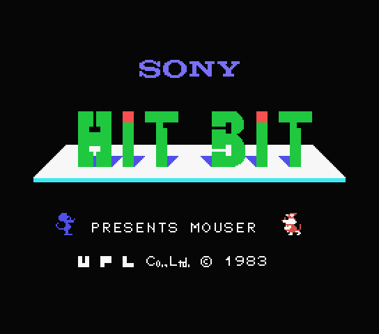 Mouser title screen for MSX